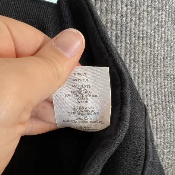 Belle by Kim Gravel Flexibelle Game Day Cuffed Jeans Black Womens Size 16P - Picture 12 of 12